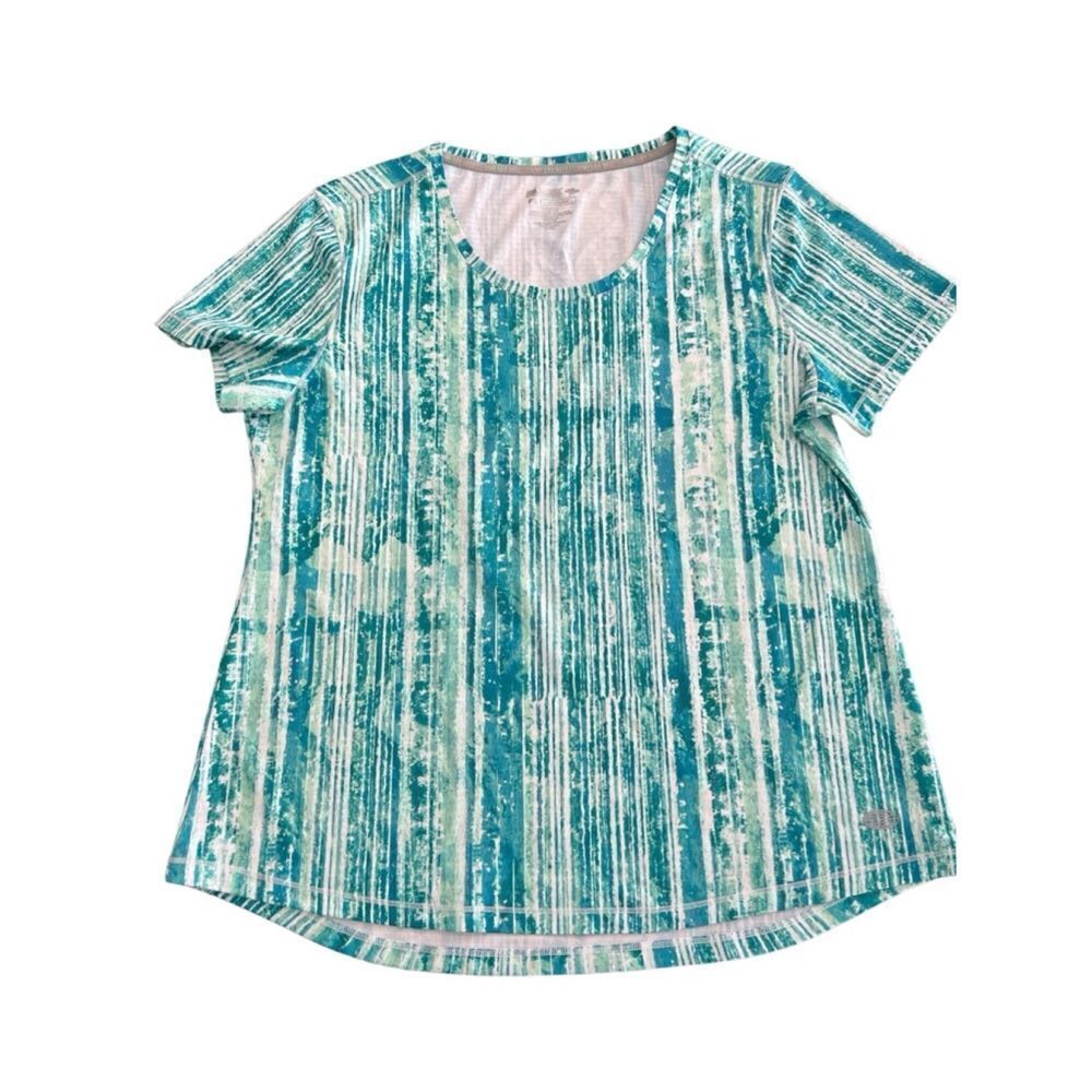 Reel Legends Girls Blue V-Neck Athletic Shirt size PL